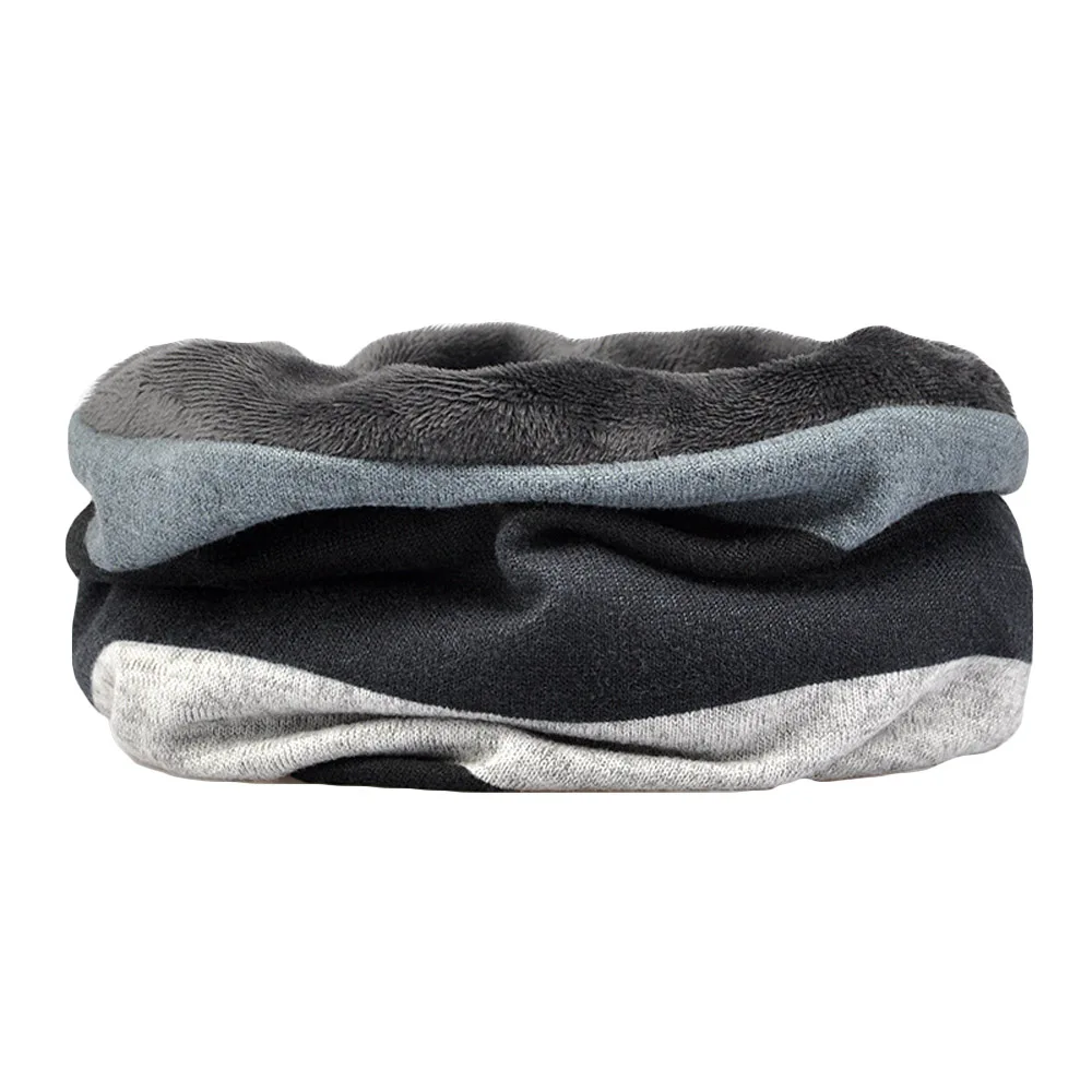 Многофункциональная женская мягкая теплая негабаритная полосатая мешковатая шапка шапочка шейный шарф RXHAT0004
