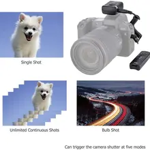 JJC Wireless Remote Control for Canon EOS 60D 70D 77D 80D 90D EOS R R6 RP M5 M6 Mark II & More Cameras with Sub Mini Connection