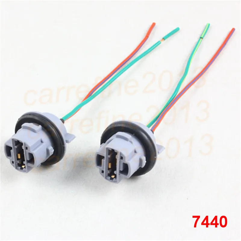 7440 7443 Car Lamp Cable 7443 Bulb W21/5W LED Bulb Socket 7440 W21W Socket Turn Light LED T20 lamp holder connector lamp holder