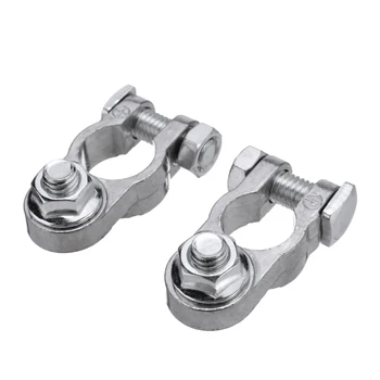

2Pcs Car Battery Connector Post Battery Terminal Pile Cap Charging Clamp Auto Truck Battery Terminal Accessories