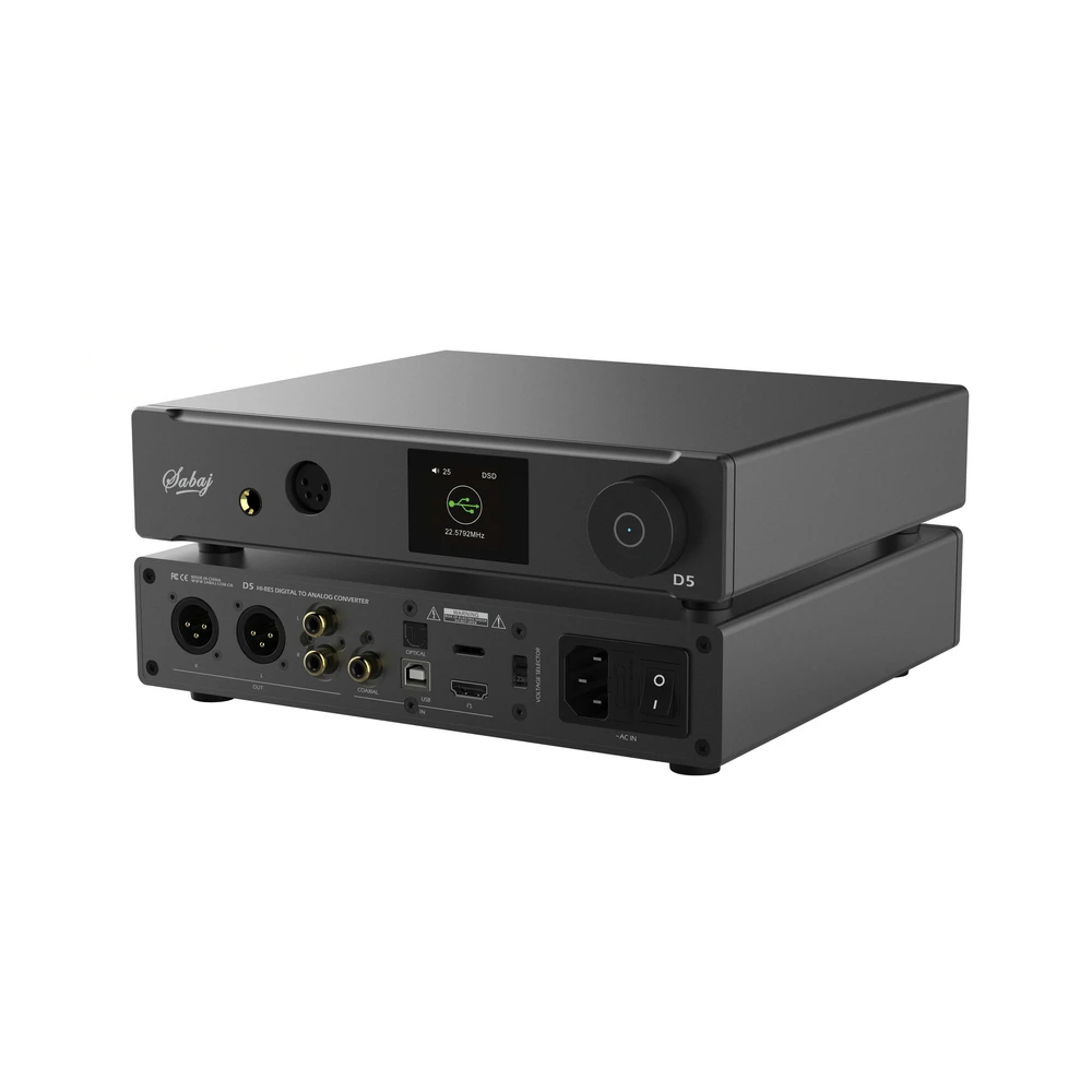 Sabaj D5 Hi-Res Balance Amplifier with ESS9038PRO ES9311, 32bit/768kHz, DSD512, Preamplifier, Remote Control, USB, Optical, Coaxial, and I2S Input image 6