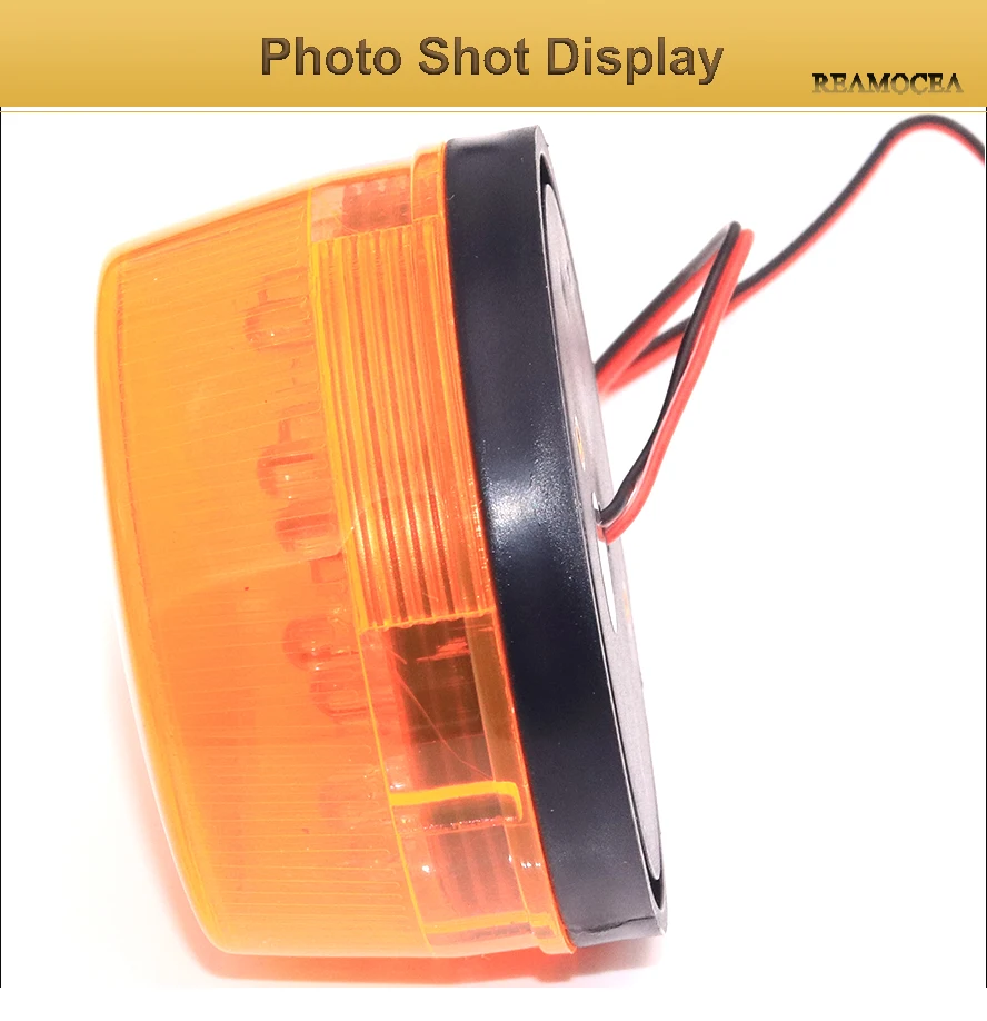 Reamocea Universal Strobe Signal Warning Waterproof DC12V Indicator light LED Amber Light Security Alarm Police Emergency Lamp  (9)