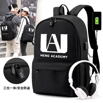

My Hero Academia Anti-theft Mochila Luminous Canvas Waterproof Backpack for Student School Backpack Teenagers Girl Boys Book bag