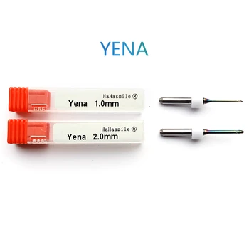 

1pc/set Dental Milling Bur Yena System DC coating Machine Tungsten Carbide Cutter 1.0/2.0mm End Mill for Milling Zirconia Block