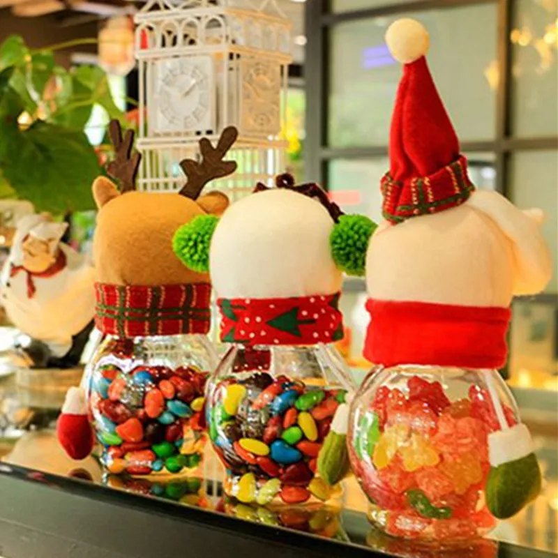 1 шт. Рождественский Санта Клаус Снеговик Лось Рождественская Конфетница украшения детские подарки держатель для хранения шоколад конфеты коробки