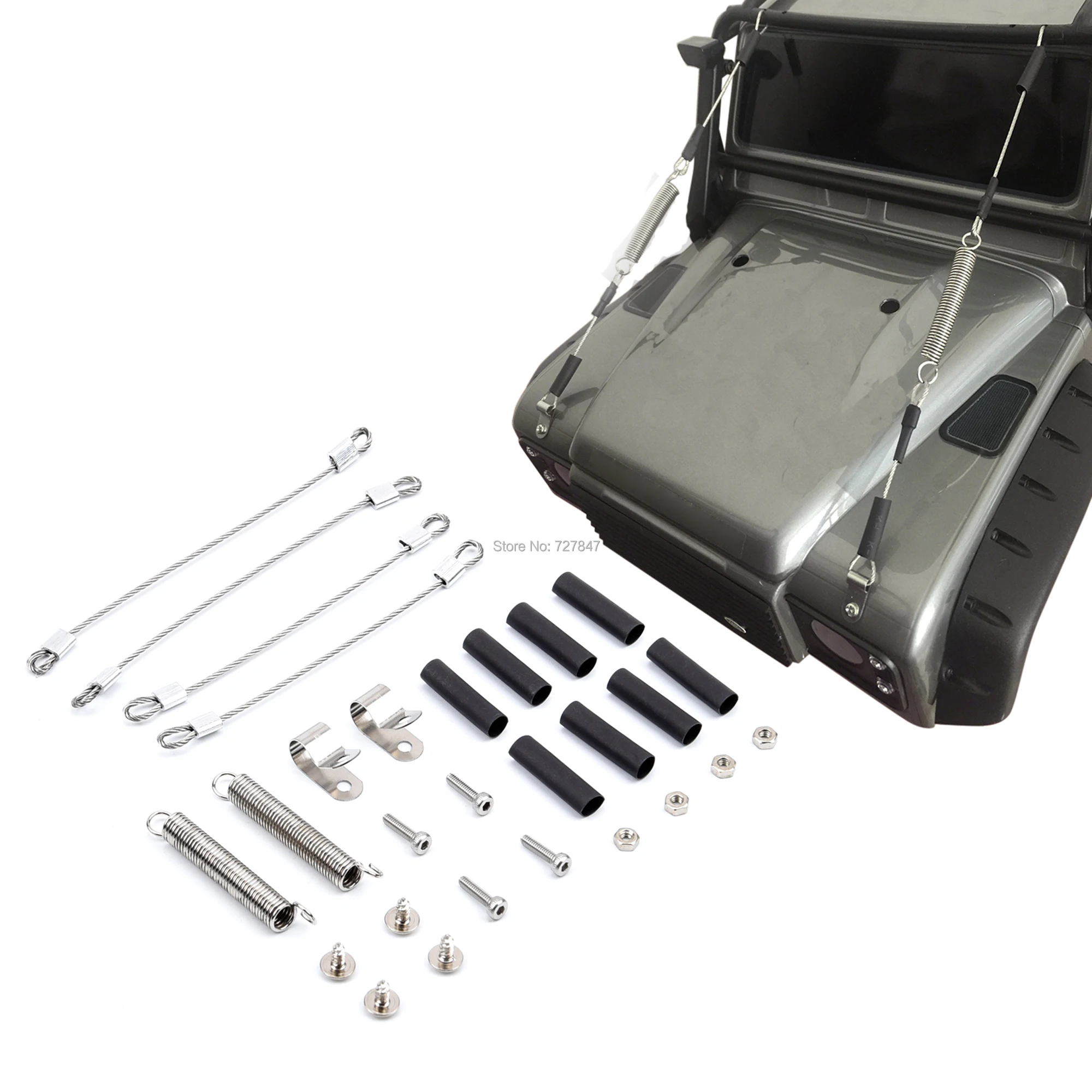 Câble De Remorquage En Acier Pour RC Rock Crawler 1/10 - Pour Axial - Longueur 75mm