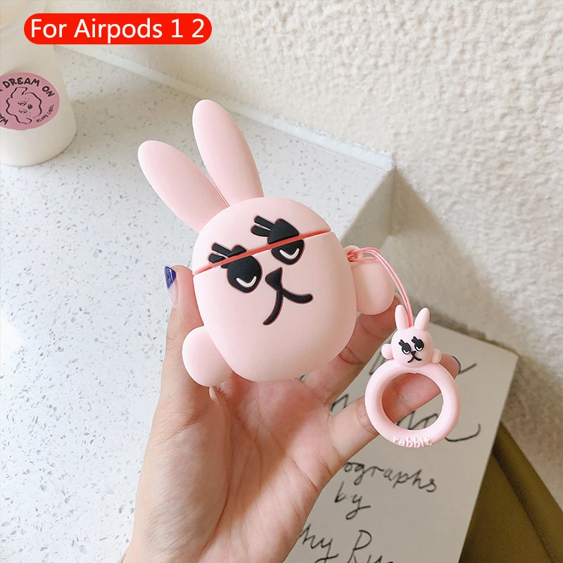 477 Беспроводная Bluetooth гарнитура мультфильм милый чехол для Apple Airpods 2 наушники силиконовый мягкий защитный чехол для Airpods аксессуары - Цвет: 477