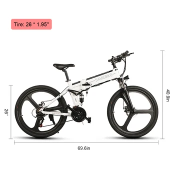 

Lixada 26 Inch Folding Electric Bike Power Assist Electric Bicycle E-Bike Conjoined Rim Scooter 48V 350W Motor