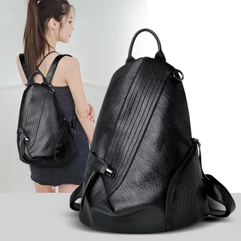 

genuine leather women backpack female travel backpack for teenage girls school shoulder bag bagpack mochila