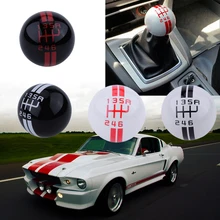 Universal 5R Gear Shift Knob Sport Stripes Manual Shifter Handle For Ford Mustang Shelby Sport Car Accessories Replacement
