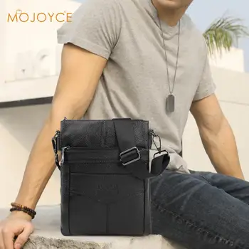 

Fashion Leather Men Shoulder Bag Casual Business Mens Messenger Bag Vintage New Men's Business Casual Zipper Crossbody Bag