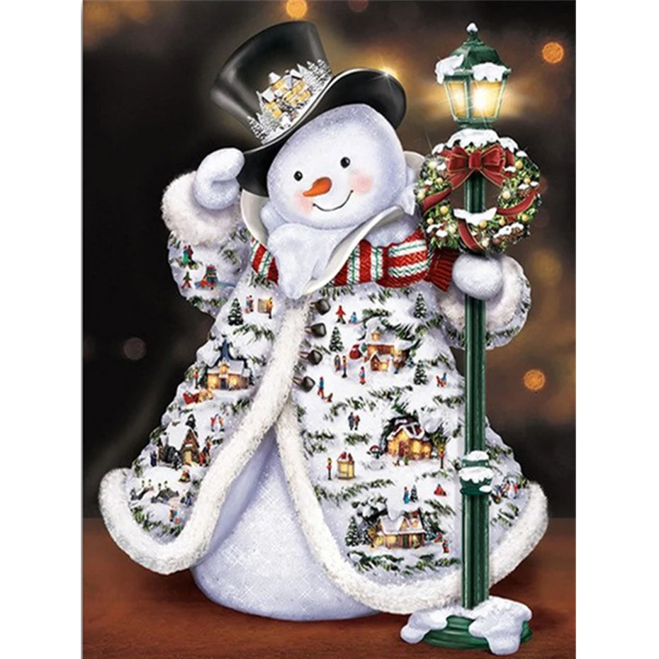 

tapb Snowman Picture DIY Oil Drawing Painting By Numbers Dragon Hand Painted On Canvas Home Wall Art Decor Gifts