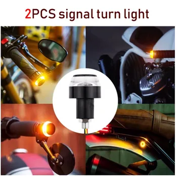

2PCS Motorcycle scooter Turn Signal Light Handle Bar End bike handle bar lamp