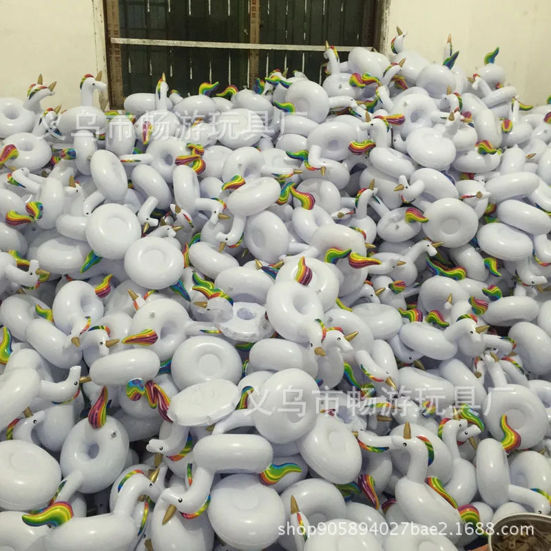 ПВХ надувная чашка с единорогом держатель Радуга лошадь напиток чашка надувная чашка сиденье может быть напечатан логотип клиента