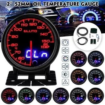 

Eluto Car Universal 2" 52mm Oil Temperature Gauge Meter 1/8 NPT Sensor Digital & Analog Double Display 10-color LED Tinted Face