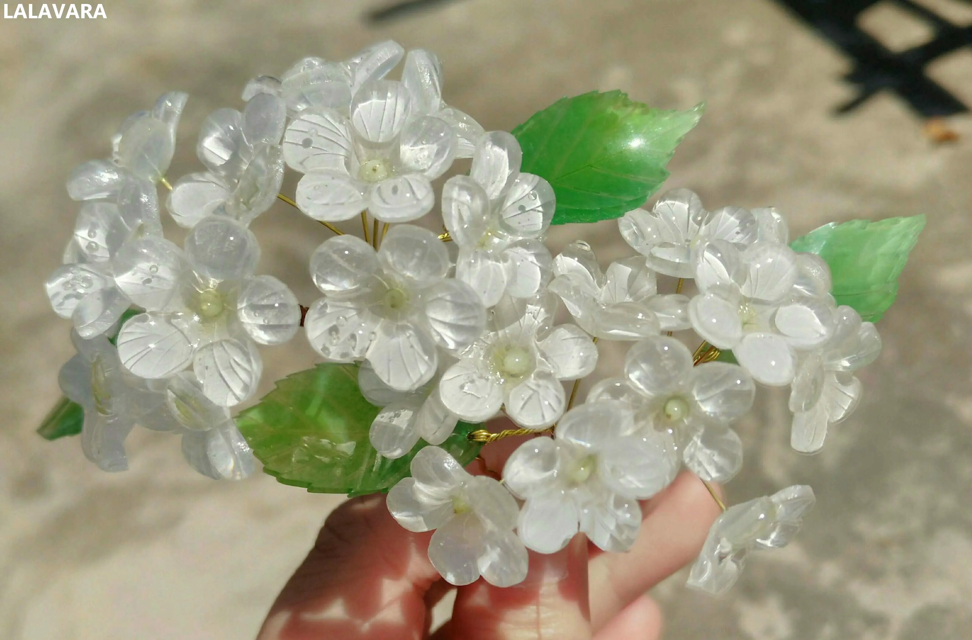 Персонализированные белые заколки для волос LALAVARA sakura kanzashi в традиционном