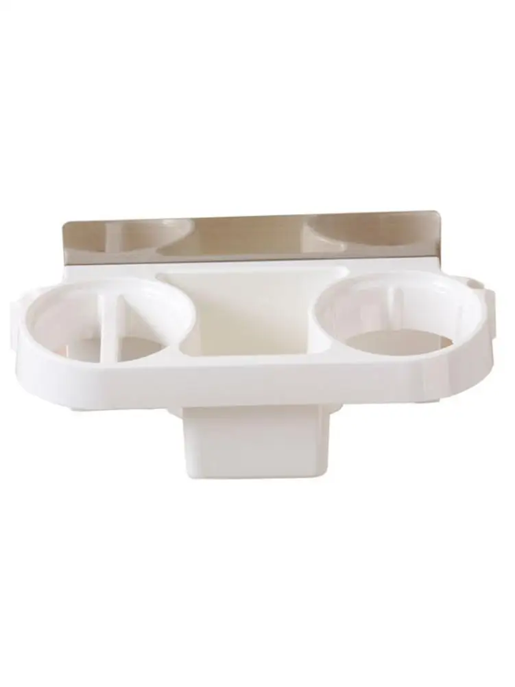 Adhesive Hair Dryer Holder Wall Mount Blower Hair Dryer Hanging Rack Organizer for Bathroom