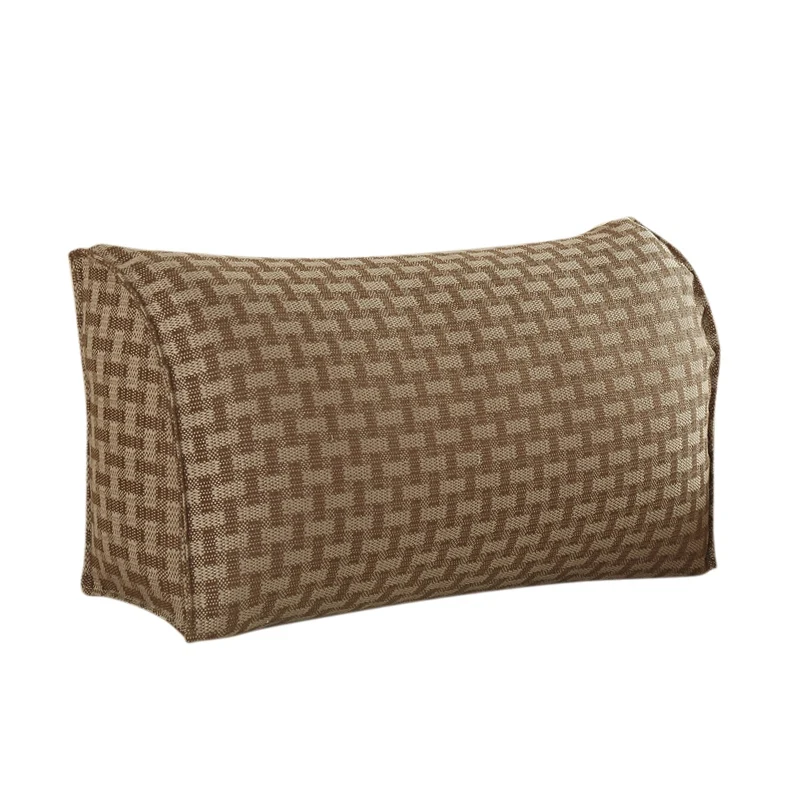 Solid Color Seat Cushion Ergonomic Design Waist Cushion Large Bed Pillow Breathable Backrest Cushion Detachable Home Textile