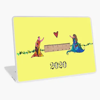 

Social Distancing 2020 laptop skin sticker 13 14 15 17 inch for MacBook HP Acer Dell ASUS Lenovo