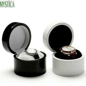 

Hot Nordic Watch Organizer Wood Piano Paint Wristwatch Case Jewelry Mechanical Watches Storage Box Necklace Clock Display Holder
