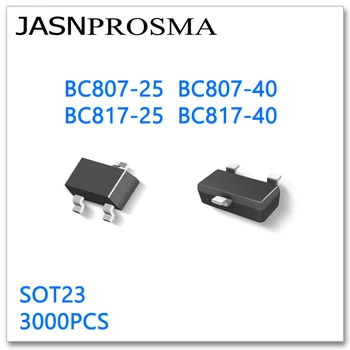 

JASNPROSMA BC807 BC817 SOT23 3000PCS BC807-25 BC807-40 BC817-25 BC817-40 PNP NPN 45V 500mA 0.5A Made in China