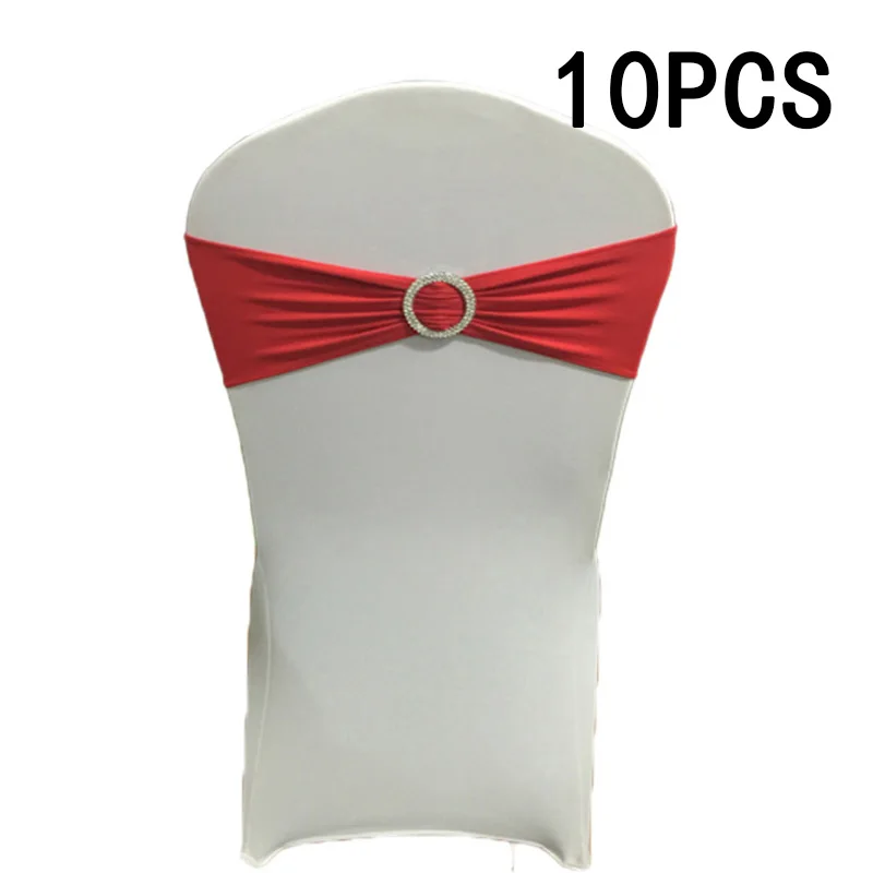 

10pcs/set Stretch Chair Slider Sashes Wedding Chair Knot Cover Decoration Chairs Bow Band Belt Ties For Weddings Banquet