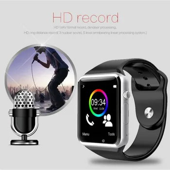 

Smart Watch A1 Plug-in Card Photo WeChat QQ Bluetooth Exercise Step Sleep Monitoring Gift Bracelet