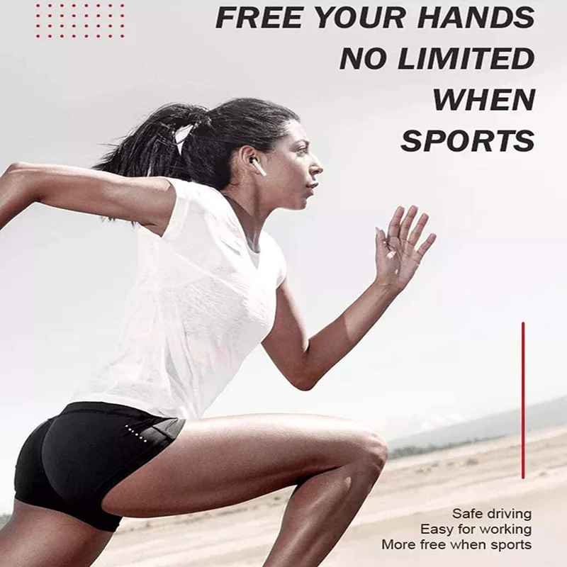 Newest Bluetooth Earphone Stereo Wireless Headphones Running Sport Bass Headset With Mic For Iphone Xiaomi Huawei Mobile Phone