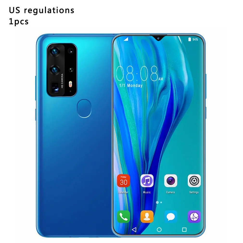 P43pro 6 7 дюймов капли воды экран 2 + 16 Гб Мобильный телефон Смартфон отпечатков