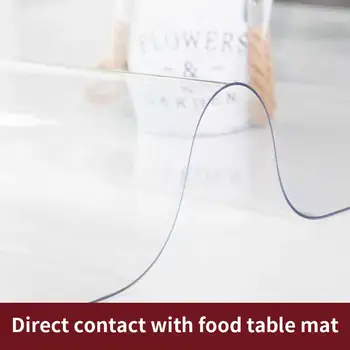 

Transparent soft glass tablecloth waterproof and oil proof PVC tablecloth tablecloth rectangular table cover kitchen decoration
