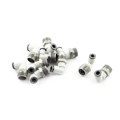 

10Pcs 1/2 PT Male to 8mm OD Tube L Type Air Quick Release Connectors