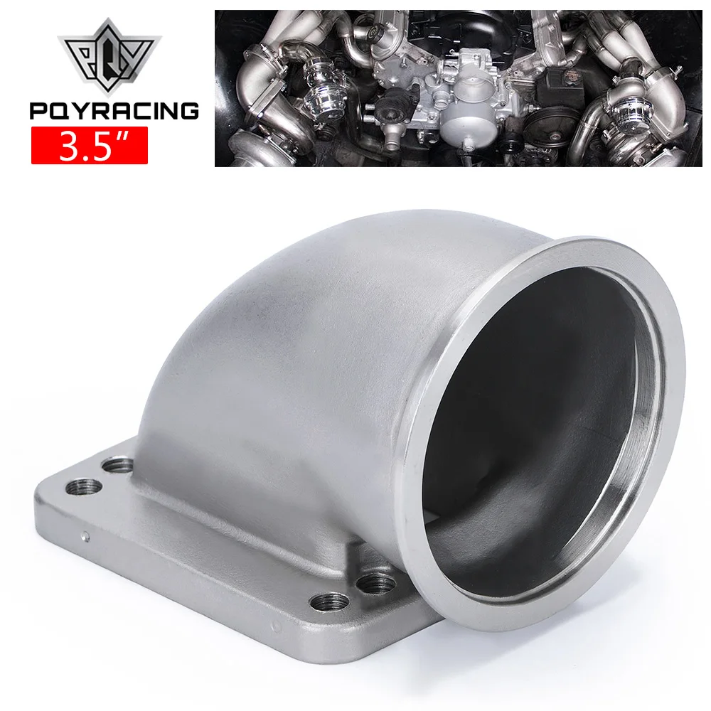 Stainless Steel T3 T4 to 3" V-Band Cast Turbo Elbow Adapter 90 Degree Elbow