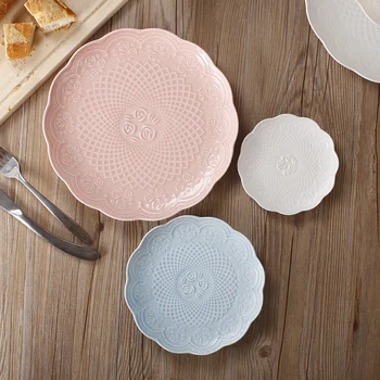 

Home Kitchen Tableware Creative Sweetheart Plate Ceramic Fruit Plate Steak Plate