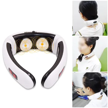 

Neck Massage Electric Pulse Back and Neck Massager Far Infrared Heating Pain Relief Tool Health Care Relaxation