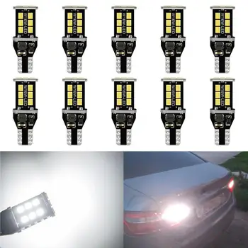 

10Pcs W16W LED T15 Canbus Car Truck Vehicle Backups Reserve Lights Bulb Tail Lamp Automobile Electric Accessories