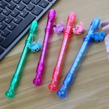 

Kawaii Stitch Pendant Gel Pen Cute Flute 0.5 mm black ink Signature Pens School Office writing Supply Promotional Gift