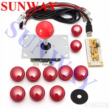 Ручка для самоделки набор аркадных комплектов 24 мм/30 мм Кнопка Замена аркадный набор кабель USB энкодер для ПК игровой джойстик