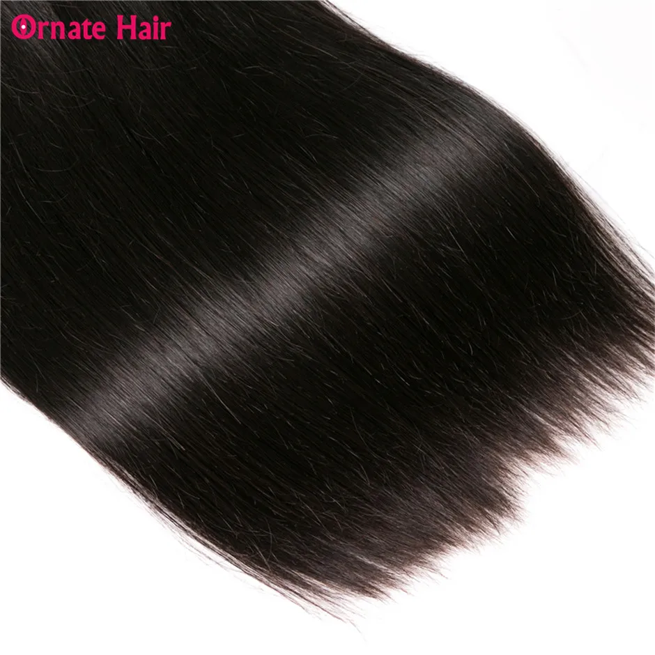 Ornate волосы бразильские прямые волосы пучки человеческие волосы пучки натуральный цвет 3 пучка не запутывается не линяет