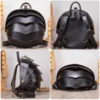 WESTAL Crazy Horse Leather Backpack for Woman Round Mini Schoolbag Backpack Purse Antitheft Rucksack Ladies Designer Backpacks 2