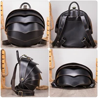WESTAL Crazy Horse Leather Backpack for Woman Round Mini Schoolbag Backpack Purse Antitheft Rucksack Ladies Designer Backpacks 2