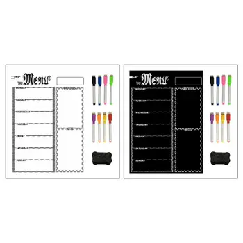 

Magnetic Weekly Menu Meal Planner Whiteboard Fridge Magnet Flexible Daily Message Drawing Refrigerator Bulletin White Board