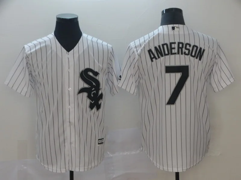 Chicago Все сшитые мужские плеер Yoan Moncada 10 Tim Anderson 7 45 трикотажные изделия - Цвет: AS photo