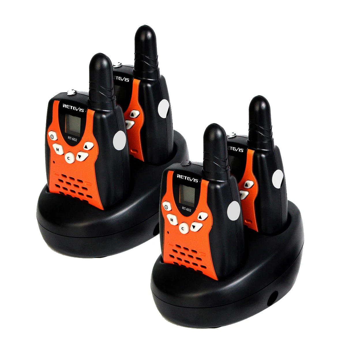 Retevis RT602 Mini Walkie Talkies 4pcs Kids Radio 0.5W 8/22CH PMR446 LCD Display Rechargeable Battery 2 Way Radio Communicator