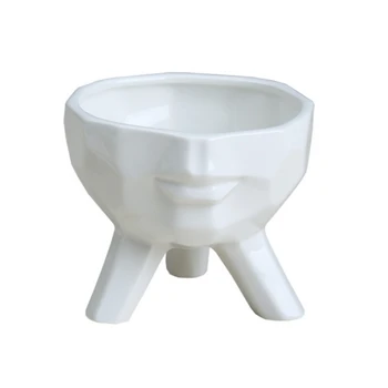 

G Flower Pot Simulation Half-face Ceramic Wash Basin Succulent Potted Home Decoration Landscape Supplies Pot Trays.