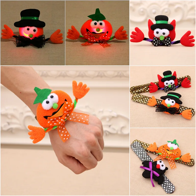 

Pumpkin Bat Phantom Children's Brilliant Flash Bracelet Halloween Decorative Toy Gift