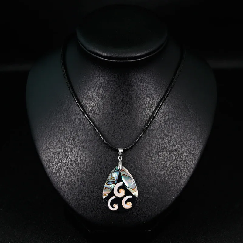 New Style Necklace Natural Shell Material Simple Drop-Shaped Pendant Necklace Versitile Fashion