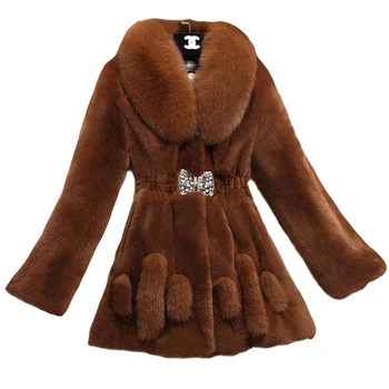 

Elegant White shaggy women faux mink fur coat streetwear Autumn winter warm plush coat Female plus size overcoat party