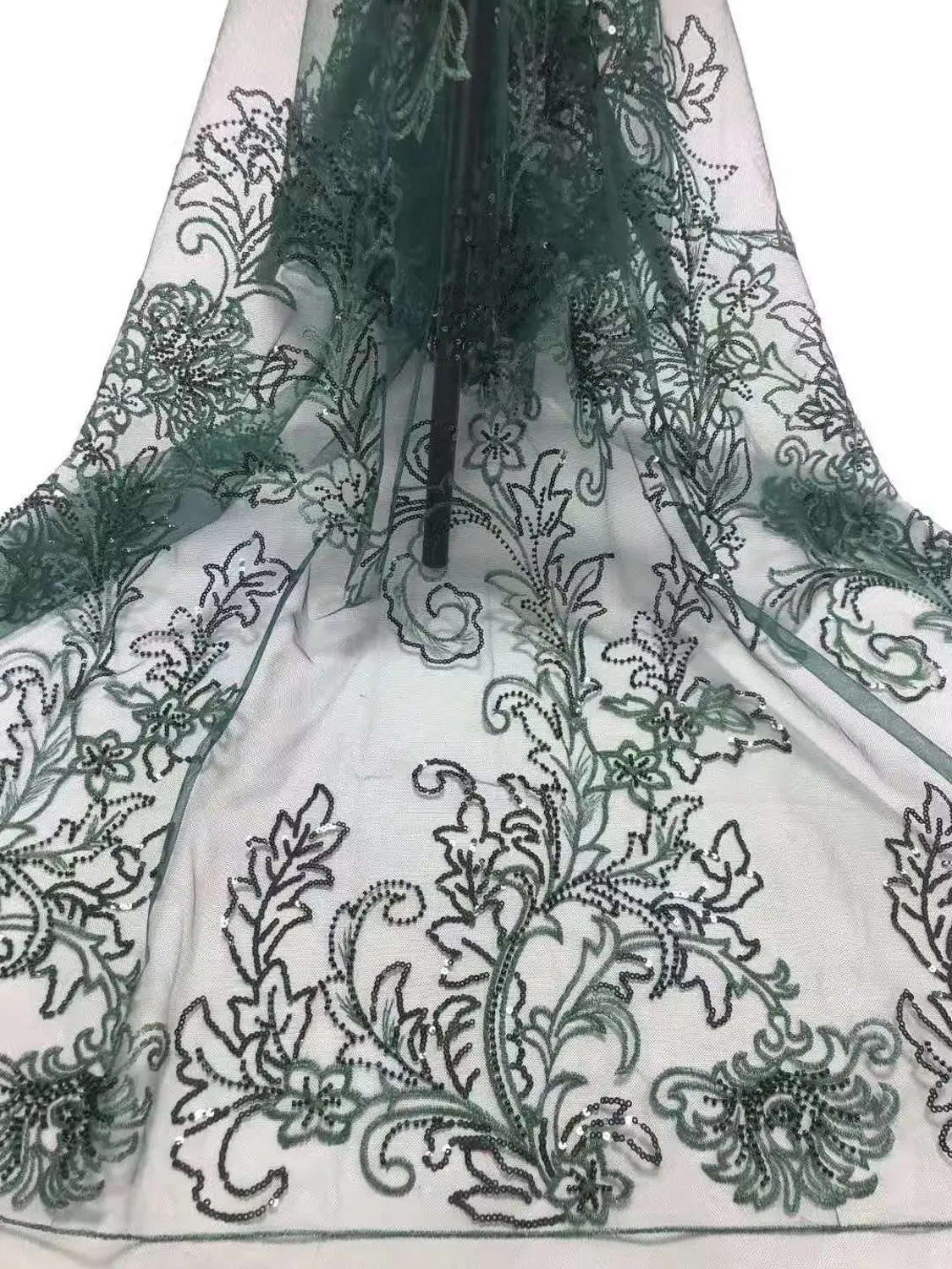 Высококачественная вышитая бисером французская сетчатая газовая африканская