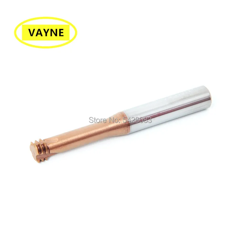 

VAYNE TIN CNC machine 3 teeth Solid Carbide Thread Milling Cutter UNC1-64 2-56 3-48 4-40 5-40 6-32 8-32 10-24 UNF5/16 3/8 1/4