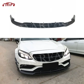 

For W205 C Class Carbon Fiber Front Bumper Lip Spoiler for Mercedes Benz C63 AMG C180 C200 C260 15-17 Car Styling